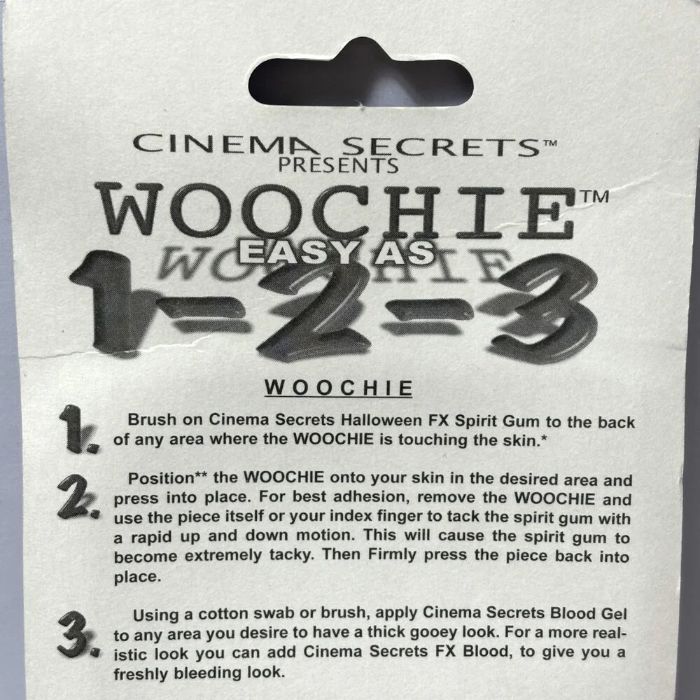 Cinema Secrets Woochie Small Universal Horns Latex Appliance NWT NOS
